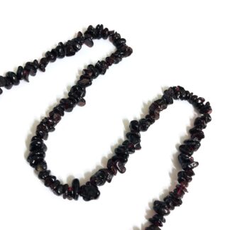 Dark red stone beads by strand - size 7 mm - length 84 cm