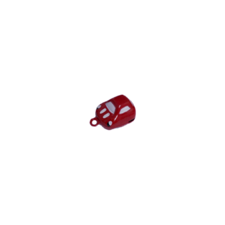 White window red car pendant jingle bell - size 14 x 18 mm