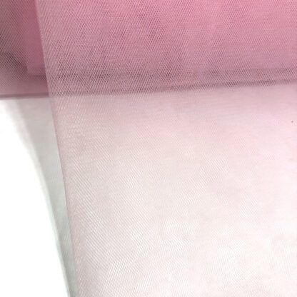 Stiff light pink net fabric by metre - width 160 cm