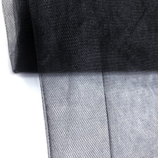 Stiff black net fabric by metre - width 160 cm
