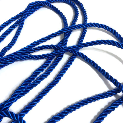 Twisted blue cord rope by metre - diametre 6 mm