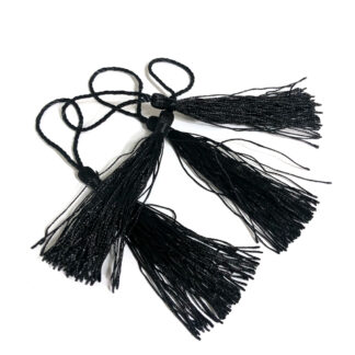 Black tassels - length 130 mm - 4 pieces