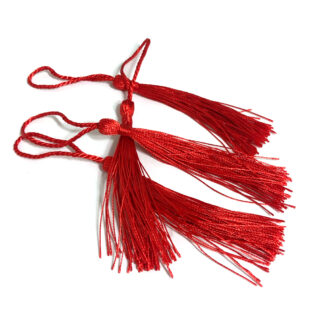 Red tassels - length 135 mm - 4 pieces