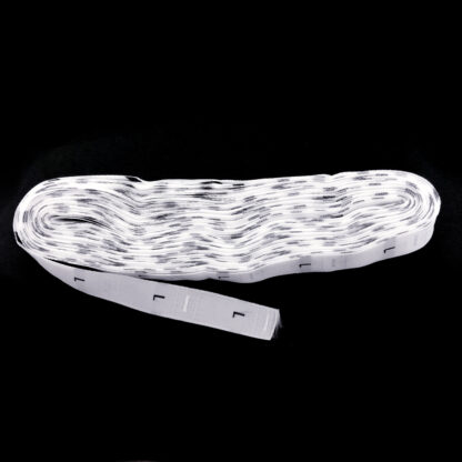Garment black size white labels ribbon - size L - width 12 mm - approximately 500 pieces