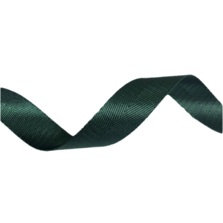 Shiny flat bluish dark green webbing by metre - width 25 mm