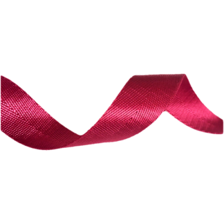 Shiny pinkish red webbing by metre - width 25 mm