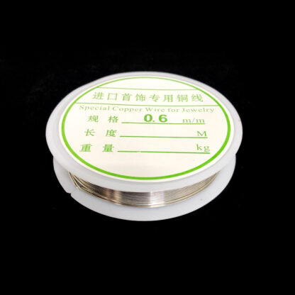 Silvery-coloured metal wire by roll - diametre 0.6 mm