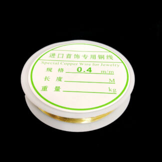 Golden-coloured metal wire - diametre 0.4 mm