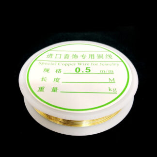 Golden-coloured metal wire by roll - diametre 0.5 mm