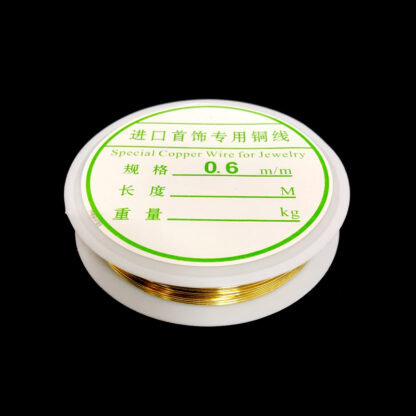 Golden-coloured metal wire by roll - diametre 0.6 mm