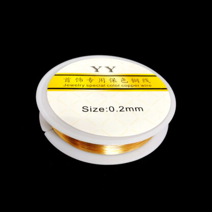 Reddish yellow metal wire by roll - diametre 0.2 mm