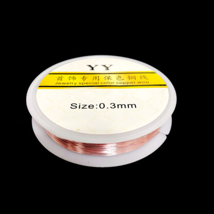 Light pink metal wire by roll - diametre 0.3 mm