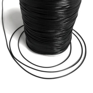 Shiny black cord - diametre 1.5 mm