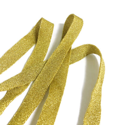 Golden lurex fabric trim band by metre - width 20 mm