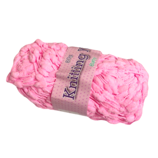 Light pink pompon yarn - diametre 1.5 and 9 mm - weight 80 g