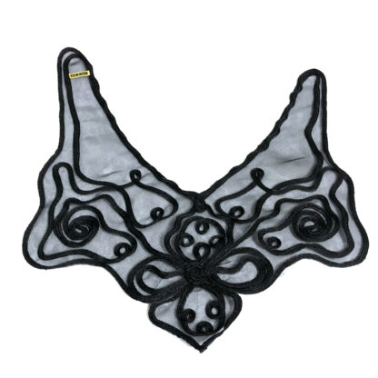 Black ribbon pattern garment decoration - size 270 x 330 mm