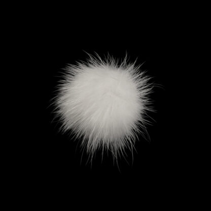 Round white sable fur - diametre 35 mm