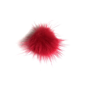 Round red sable fur - diametre 30 mm