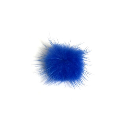 Round blue sable fur - diametre 30 mm