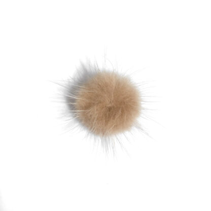 Round reddish beige sable fur - diametre 30 mm