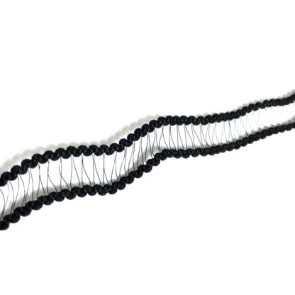 Synthetic monofilament connected double black threads by metre - width 15 mm