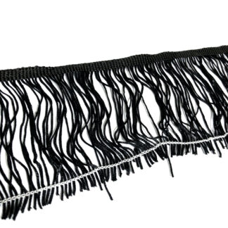 Black fringe by metre - width 100 mm