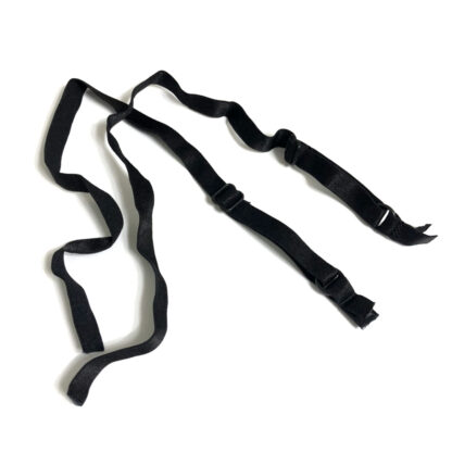 Black bra shoulder elastic adjustable straps - width 10 mm - 1 pair