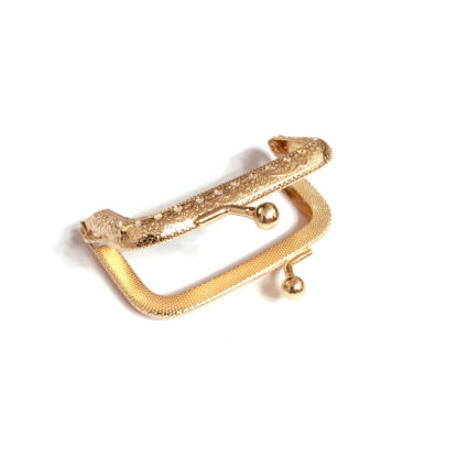 Golden metal handbag frame - size 50 x 66 mm