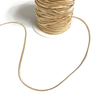 Golden flat metal chain by metre - width 2 mm