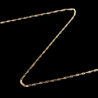 Golden spiral metal chain by metre - diametre 1.7 mm