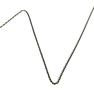 Oval black and golden metal link chain by metre - diametre 1.6 mm