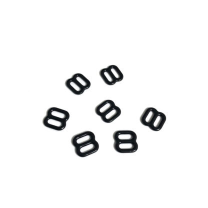 Bra strap adjustment black buckle - size 8.5 mm - 10 pieces