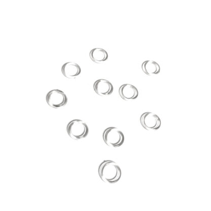 Bra strap adjustment transparent plastic rings - diametre 8.5 mm - 10 pieces