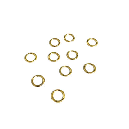 Bra strap adjustment golden metal rings - diametre 10 mm - 10 pieces