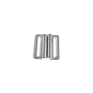 Silvery metal clasp - size 20 x 24 mm