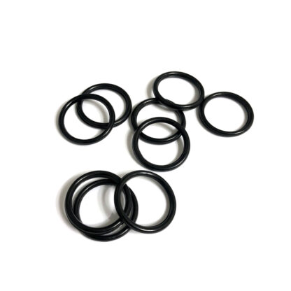 Black plastic rings - diametre 21 mm - 10 pieces