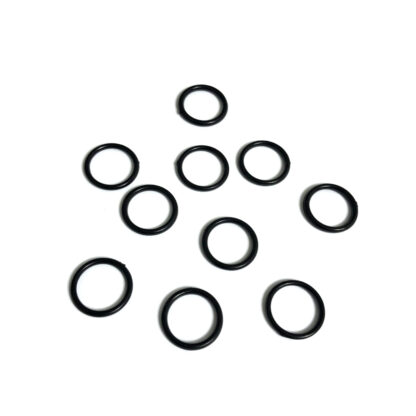 Bra strap adjustment black plastic rings - diametre 12.5 mm - 10 pieces