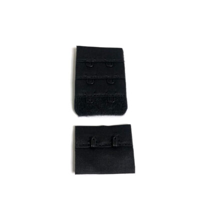 Two hook black bra extender - width 30 mm - 1 pair