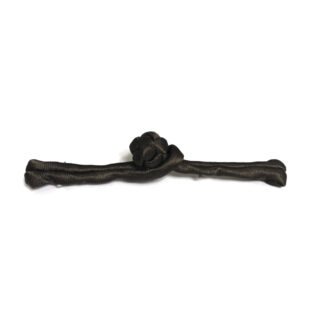 Dark brown knot frog button closure - size 8 x 85 mm
