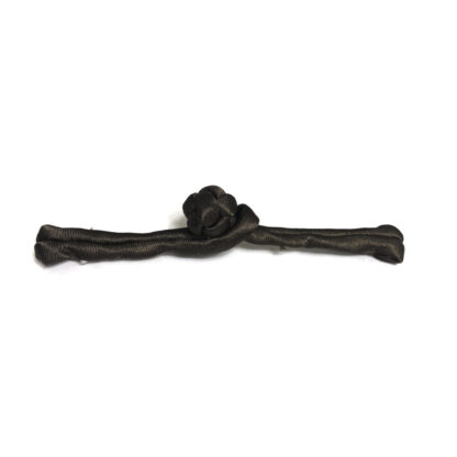 Dark brown knot frog button closure - size 8 x 85 mm