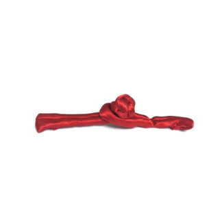 Red knot frog button closure - length 85 mm