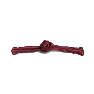 Red brown knot frog button closure - length 85 mm