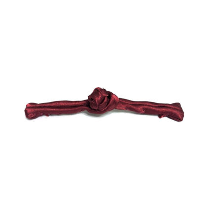 Red brown knot frog button closure - length 85 mm