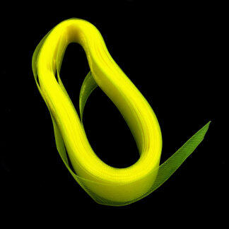 Elastic mesh net hard yellow nylon ribbon by roll - width 29 mm - length approximately 20 metres