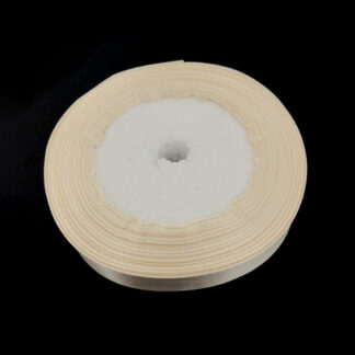Cream yellow satin ribbon by roll - width 20 mm - length 22.86 metres