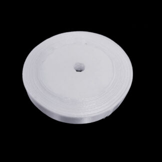 White satin ribbon by roll - width 8 mm - length 22.86 metres