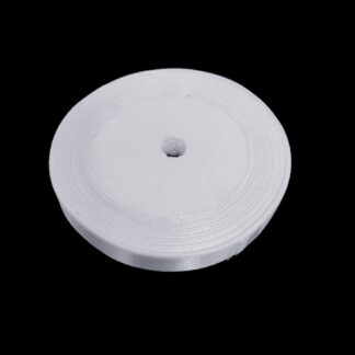White satin ribbon by roll - width 11 mm - length 22.86 metres