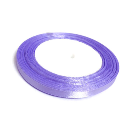 Violet satin ribbon by roll - width 8 mm - length 22.86 metres