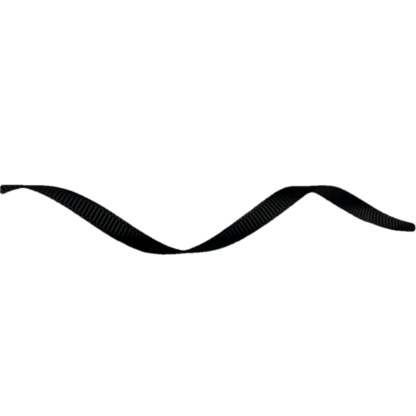 Black grosgrain ribbon by metre - width 15 mm
