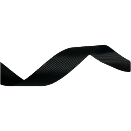 Black grosgrain ribbon by metre - width 40 mm